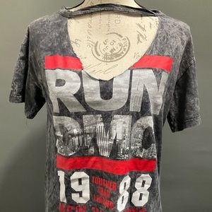 NWOT RUN DMC TOUGHER THAN LEATHER‎ ACID WASH T SHIRT